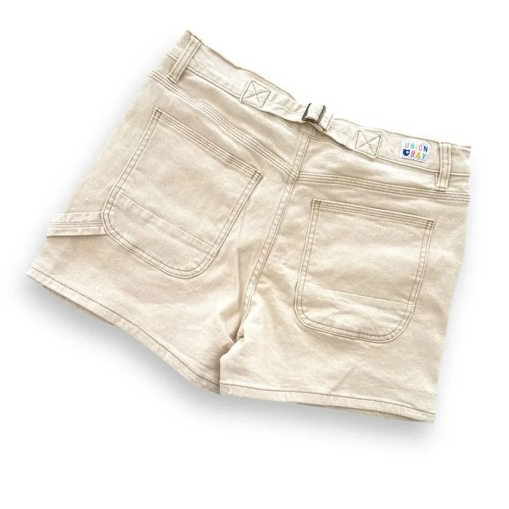 UnionBay Eli Carpenter Shorts Retro Dropcloth Color Distressed Jrs Sz 9‎ NWT
